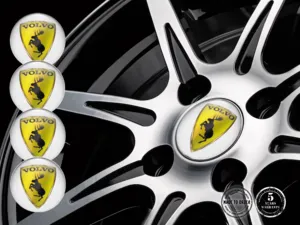 Volvo Emblema Cupola Logo Adesivi Cerchio Alta Qualità